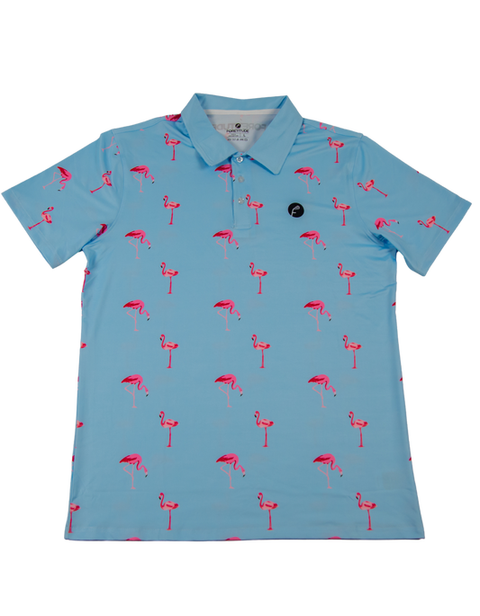 Flamingos Paradise Polo T-Shirt - Best Men's Wear - Foretitude Golf Co